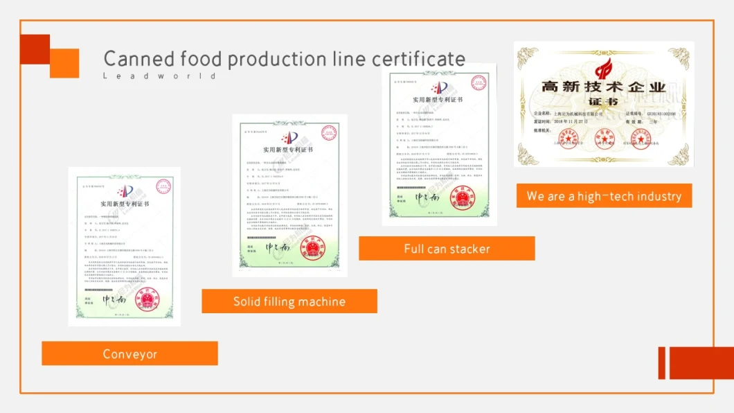 Fruit and Vegetable Canned Production Line Wool Dan Can